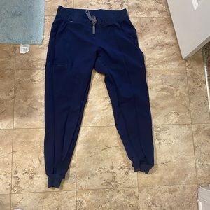 Navy Blue Figs Jogger Scrub Bottoms